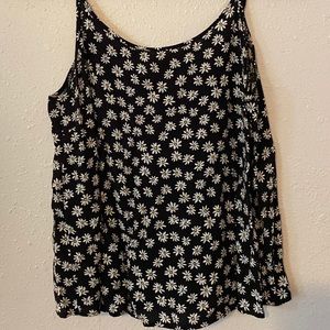 Black strappy blouse